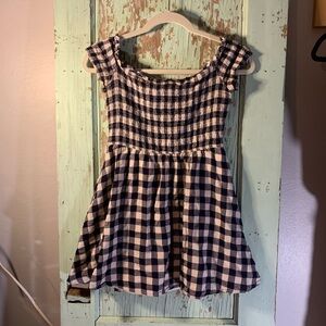 Women’s Windsor navy blue & white gingham top